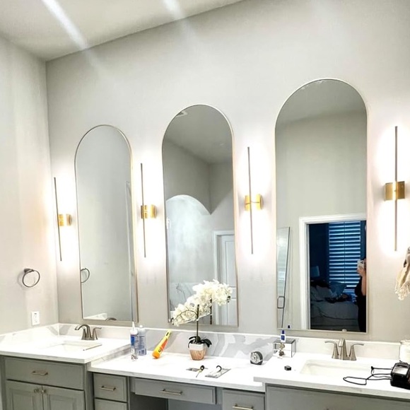 Modern Wall Sconces ,LED Brushed Brass Wall Light, 3000K 27.8 Inch (2 Pack) - Picture 4 of 5